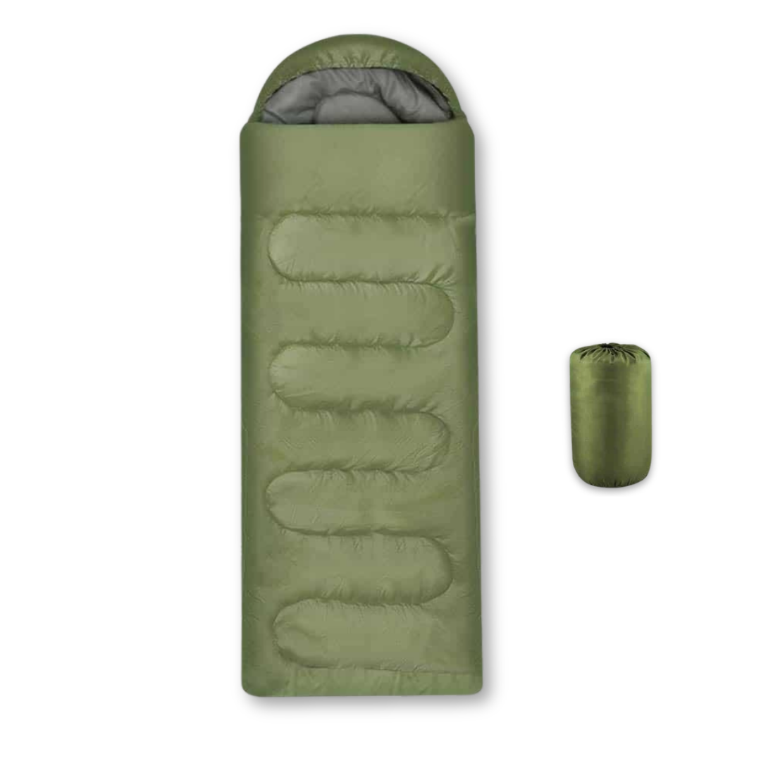 Sac De Couchage Momie Vert - Léger Et Compact Avec Housse De Transport
