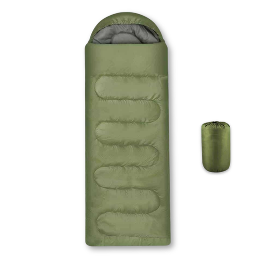 Sac De Couchage Momie Vert - Léger Et Compact Avec Housse De Transport