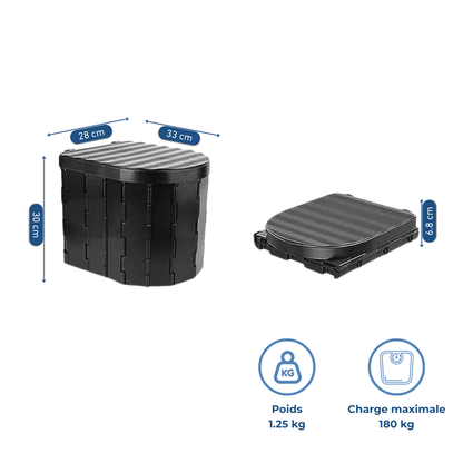 Toilette portable pliable avec siège pour camping et extérieur