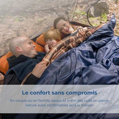 Sac De Couchage Double Taffetas Doublure Flanelle