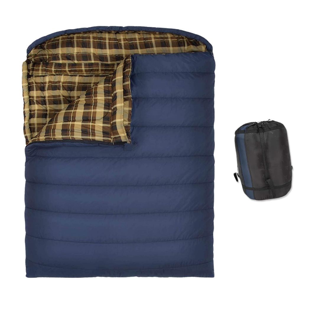 Sac De Couchage Double Taffetas Doublure Flanelle