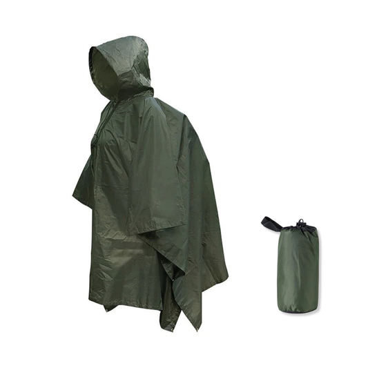 Poncho de pluie imperméable multifonction avec capuche
