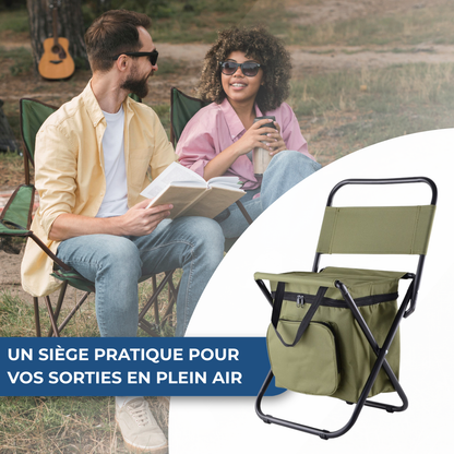 Chaise De Camping Pliante Avec Sac Isotherme