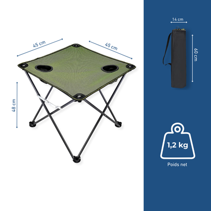 Table Camping Pliante Avec Porte Gobelet