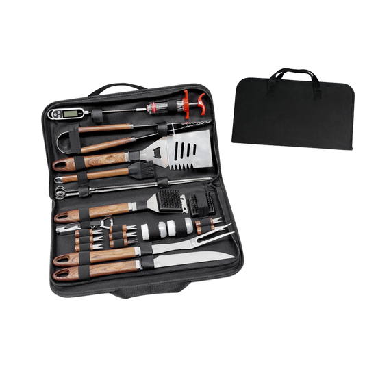 Kit d’ustensiles barbecue complet avec housse de transport