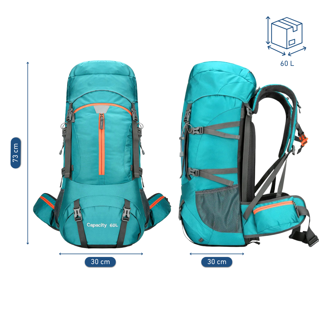 Sac à dos de randonnée 60L bleu