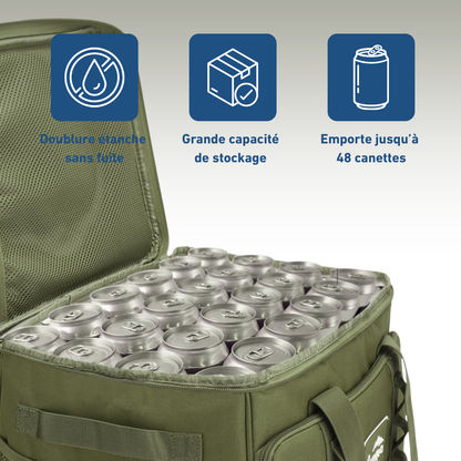 Sac isotherme vert pliable pour camping