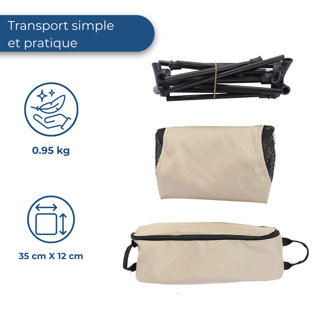 Chaise De Camping Pliante Ultralégère Avec Poches