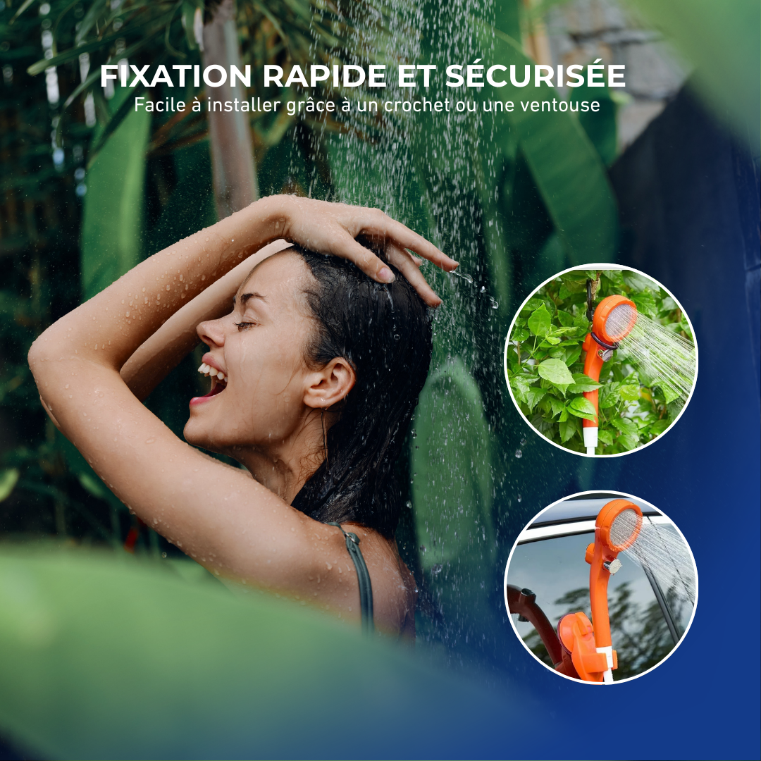 Pompe de Douche Portable Rechargeable avec Affichage Numérique