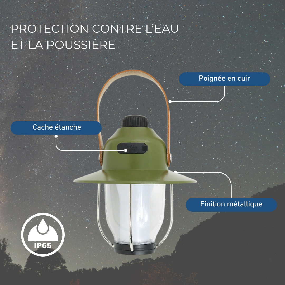 Lanterne de camping LED rechargeable avec variateur de lumière