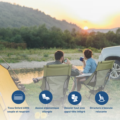 Chaise De Camping Bascule Pliante