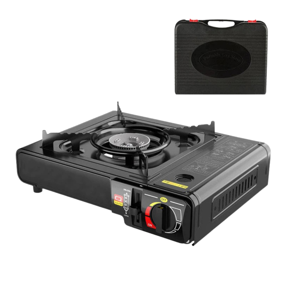 Réchaud à gaz portable pour camping avec mallette