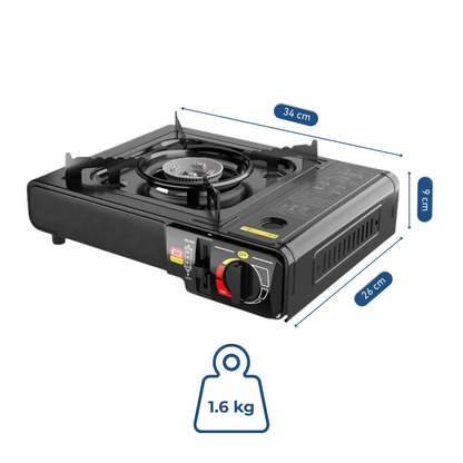 Réchaud à gaz portable pour camping avec mallette