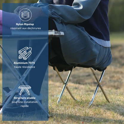 Tabouret de Camping Pliable Ultra Léger en Aluminium