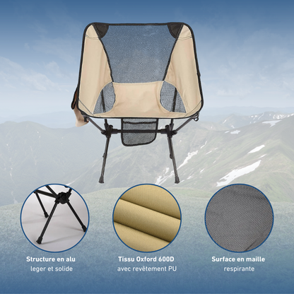 Chaise De Camping Pliante Ultralégère Avec Poches